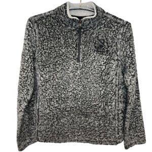 Cirrus Aircraft Insignia Gray Sherpa Quarter Zip Pullover by MV Sport, Size M